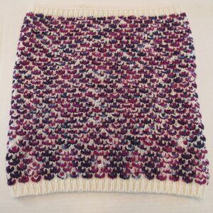 Gap Purple and White Fun Color Cowl Warmer One Infinity Scarf Acrylic
